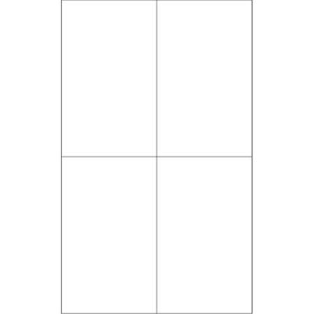 Officespace 4.25 x 7 in. White Rectangle Laser Labels, 400PK OF2818784